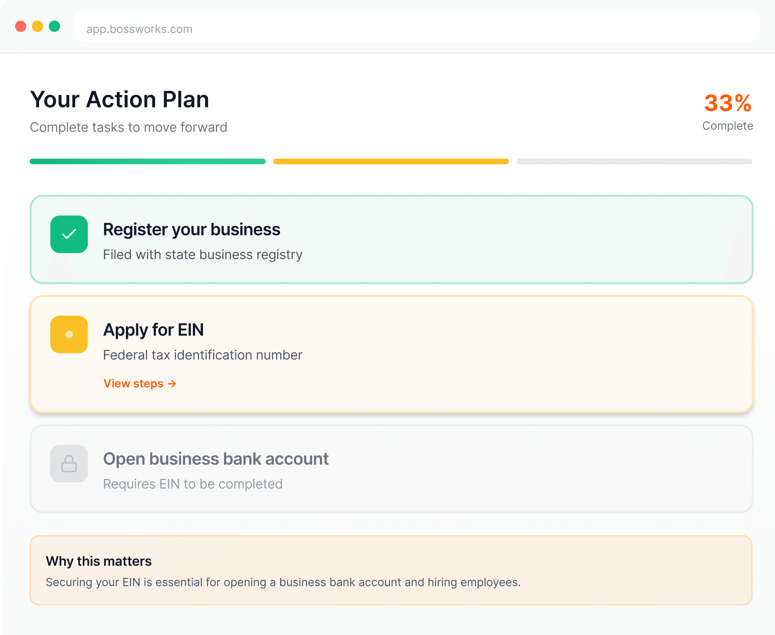 Take action