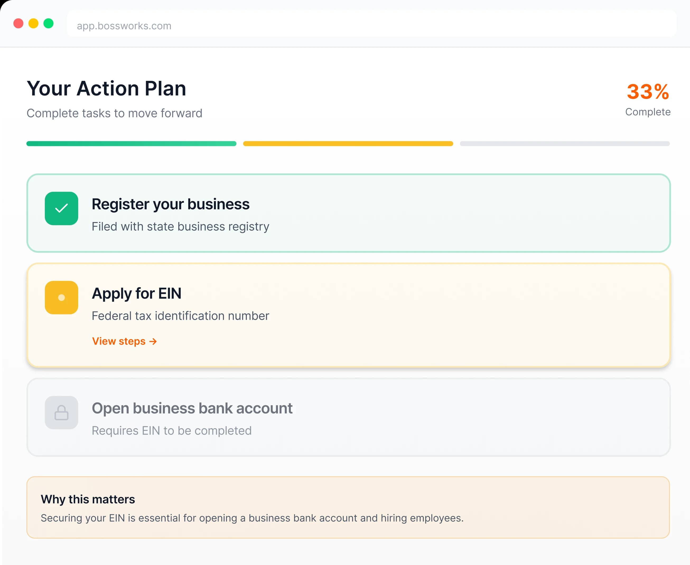 Take action